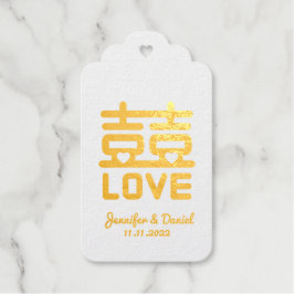 Hochzeit des doppelten Glücks Geschenkanhänger