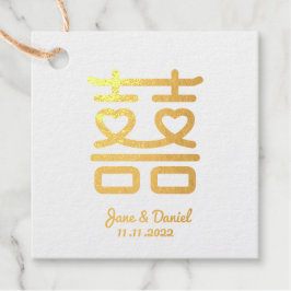 Hochzeit des doppelten Glücks Geschenkanhänger