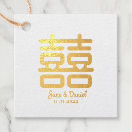 Hochzeit des doppelten Glücks Geschenkanhänger