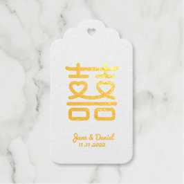 Hochzeit des doppelten Glücks Geschenkanhänger