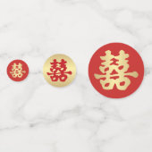 Hochzeit des doppelten Glücks Konfetti (Rückseiten)