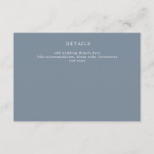 Hochzeit des dunkelblauen Wappen Begleitkarte (Rückseite)