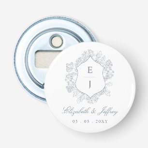 Hochzeit des dunkelblauen Wappen Flaschenöffner