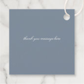 Hochzeit des dunkelblauen Wappen Geschenkanhänger (Rückseite)