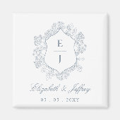 Hochzeit des dunkelblauen Wappen Magnet (Vorne)