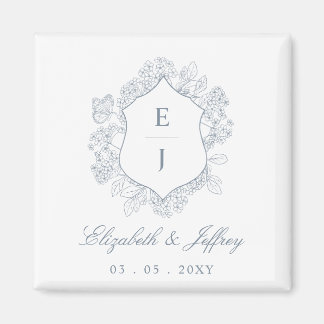 Hochzeit des dunkelblauen Wappen Magnet