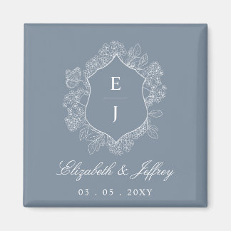Hochzeit des dunkelblauen Wappen Magnet