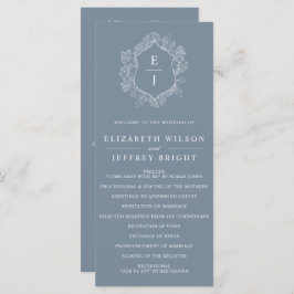 Hochzeit des dunkelblauen Wappen Programm