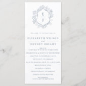 Hochzeit des dunkelblauen Wappen Programm (Vorderseite)