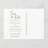 Hochzeit des dunkelbraunen Fotos Postkarte (Rückseite)