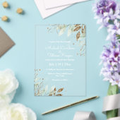 Hochzeit des eleganten botanisch-grünen Blätter Acryleinladungen (In Situ (Hochzeit))