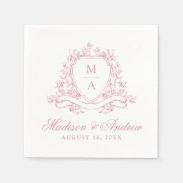 Hochzeit des eleganten grünen Wappen Serviette