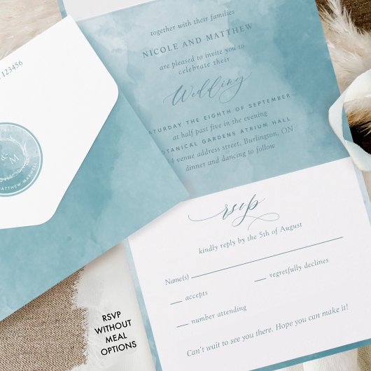 Hochzeit des eleganten Seeglas All In One Einladung