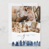 Hochzeit des Fotos "Blauwald" Einladung (Rückseite)