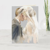 Hochzeit des Fotos in Weiß Einladung (Vorderseite)