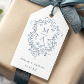 Hochzeit des französischen Blauen Wappen Geschenkanhänger