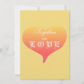 Hochzeit des Gelbblauen Gelbblauen Einladung (Rückseite)