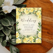 Hochzeit des Gelben Glitzer Einladung