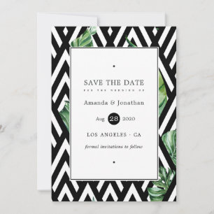 Hochzeit des geometrischen Waldes Save The Date