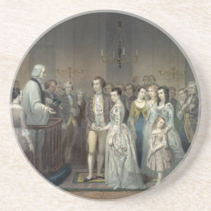 Hochzeit des George Washington Untersetzer