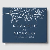 Hochzeit des gezeichneten Fotos der Marine Gästebuch (Vorderseite)