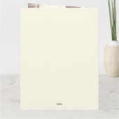 Hochzeit des Goldenen Burgunder Wasserfarbenfloren Dankeskarte (Rückseite)