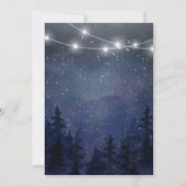 Hochzeit des Goldenen Night Sky Forest | String Li Einladung (Rückseite)