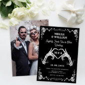 Hochzeit des gotischen Schädels Einladung
