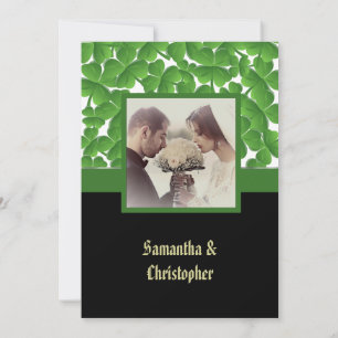 Hochzeit des grünen irischen Kleeblatts  Einladung