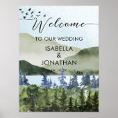 Hochzeit des grünen Waldes im Wasser Begrüßung Poster (Vorne)