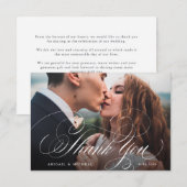 Hochzeit des klassischen Fotos Dankeskarte (Vorne/Hinten)