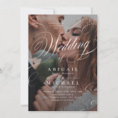 Hochzeit des klassischen Fotos Einladung (Vorderseite)