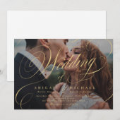 Hochzeit des klassischen Fotos mit klassischer Kal Einladung (Vorne/Hinten)