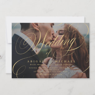 Hochzeit des klassischen Fotos mit klassischer Kal Einladung