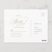 Hochzeit des klassischen Fotos mit klassischer Kal Postkarte (Rückseite)