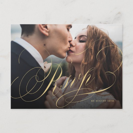 Hochzeit des klassischen Fotos mit klassischer Kal Postkarte (Vorderseite)