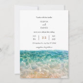 Hochzeit des kristallklaren Ozeans Einladung (Vorderseite)