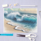 Hochzeit des Küstenstrands in der Ozeanwelle Seidenpapier (Handwerk)