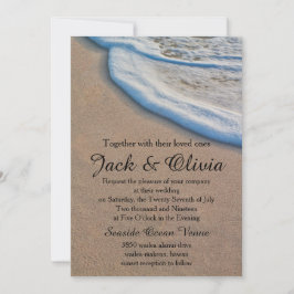 Hochzeit des lässigen Sandmeers Einladung