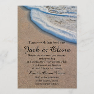 Hochzeit des lässigen Sandmeers Einladung