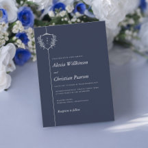Hochzeit des lässigen Wappen Navy Blue