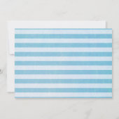 Hochzeit des Leuchtturms "Red Striped Watercolor" Einladung (Rückseite)