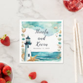 Hochzeit des Leuchtturms Serviette (Beispiel)