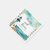 Hochzeit des Leuchtturms Serviette (Ecke)