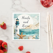 Hochzeit des Leuchtturms Serviette (Beispiel)