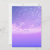 Hochzeit des Lila Ocean Spark Waves Ocean Beach Einladung (Rückseite)