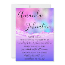 Hochzeit des Lila Ozeans Rosa Wellen Ocean Beach