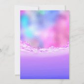 Hochzeit des Lila Ozeans Rosa Wellen Ocean Beach Einladung (Rückseite)