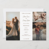 Hochzeit des Minimalistischen Fotos Einladung (Vorderseite)