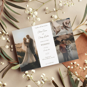 Hochzeit des Minimalistischen Fotos Einladung